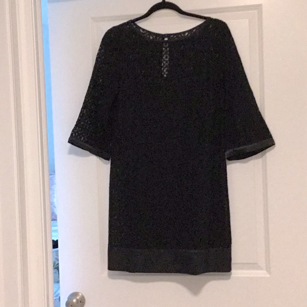 Black lace dress with detachable slip